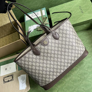 Con set completo di confezione originale in scatola verde Borsa tote media della serie Ophidia