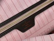 Louis Vuitton Neverfull MM in Tela Damier Ébène - Rosso Ciliegia