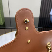 Borsa a tracolla piccola in denim Gucci GG Marmont