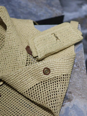 Borsa shopping SAINT LAURENT ICARE in tessuto