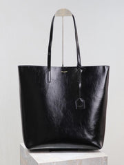 Borsa shopping SAINT LAURENT in pelle cerata nera