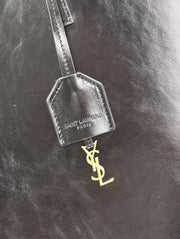 Borsa shopping SAINT LAURENT in pelle cerata nera