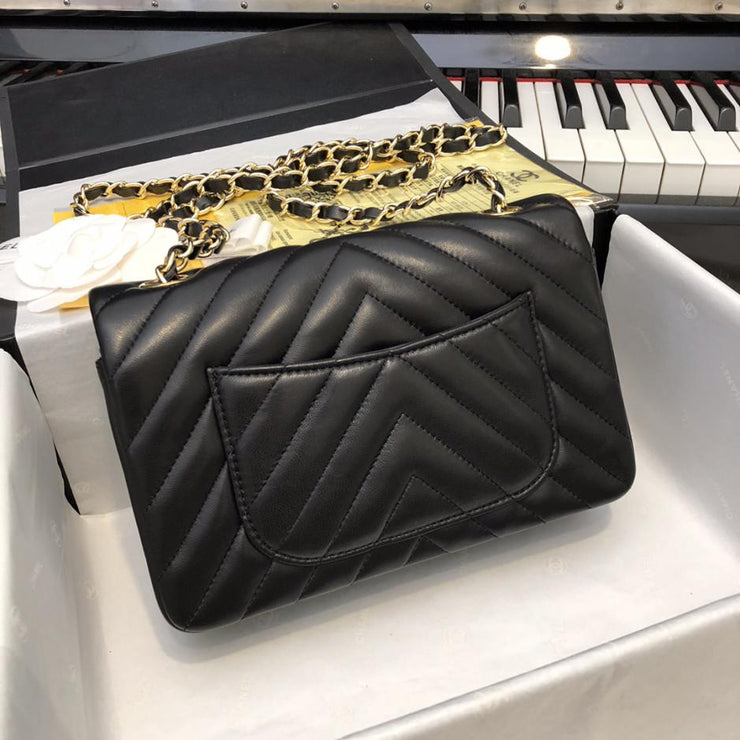 Fibbia a doppia C in pelle di pecora importata originale Chanel