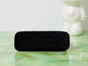 Borsa Chanel Kelly con manico in velluto