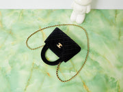 Borsa Chanel Kelly con manico in velluto
