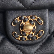 Chanel 25C serie inizio primavera cf borsa con manico in corda intrecciata AS5317 pelle di agnello