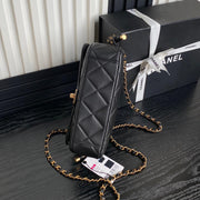 Chanel 25C serie inizio primavera cf borsa con manico in corda intrecciata AS5317 pelle di agnello