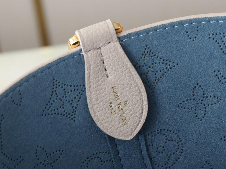 Louis Vuitton top ordine originale M12088 borsa a secchiello in pelle piena bianca Blossom piccola borsa tote 6403)