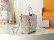 Louis Vuitton top ordine originale M12088 borsa a secchiello in pelle piena bianca Blossom piccola borsa tote 6403)