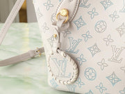 Louis Vuitton top ordine originale M12088 borsa a secchiello in pelle piena bianca Blossom piccola borsa tote 6403)