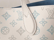 Louis Vuitton top ordine originale M12088 borsa a secchiello in pelle piena bianca Blossom piccola borsa tote 6403)