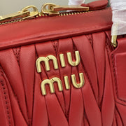 Con set completo di confezioni originali da banco” MIU MIU Arcadie Matelasse borsa a tracolla in pelle di pecora media 27 cm