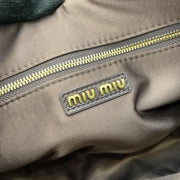 Con set completo di confezioni originali da banco” Borsa a tracolla da bowling media MIU MIU Arcadie Matelasse in pelle di pecora