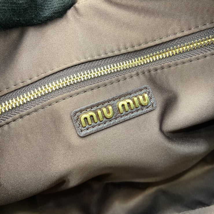 Con set completo di confezioni originali da banco” Borsa a tracolla da bowling media MIU MIU Arcadie Matelasse in pelle di pecora