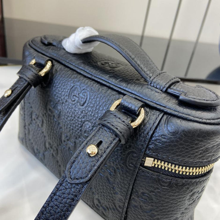 Con set completo di confezione originale in scatola verde] Borsa super mini serie Gucci GG Emblem