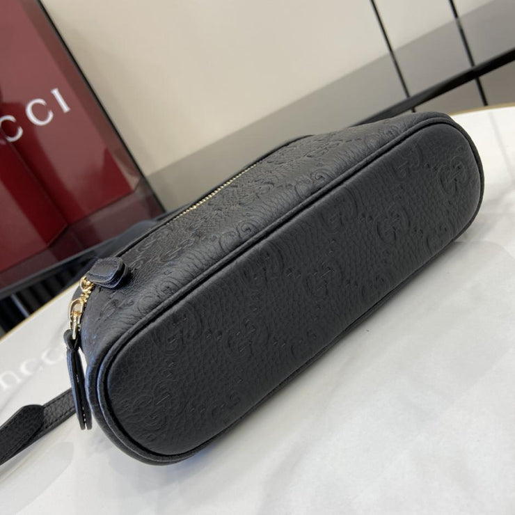 Con set completo di confezione originale in scatola verde] Borsa super mini serie Gucci GG Emblem