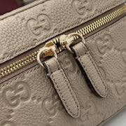 [Con set completo di confezione originale in scatola verde] Borsa super mini serie Gucci GG Emblem