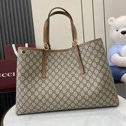Con borsa regalo verde originale] Borsa tote grande serie Gucci GG Emblem