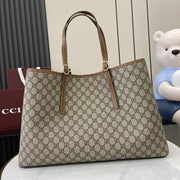 Con borsa regalo verde originale] Borsa tote grande serie Gucci GG Emblem