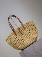 Borsa tote in paglia cava SAINT LAURENT