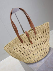 Borsa tote in paglia cava SAINT LAURENT