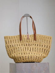 Borsa tote in paglia cava SAINT LAURENT