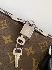 [Chip dinamico 163c, edizione originale premium migliorata] N87212 motivo struzzo, M11945 monogramma, M12243 borsa a mano nera Speedy Soft 30 Boho (OYCZ3)