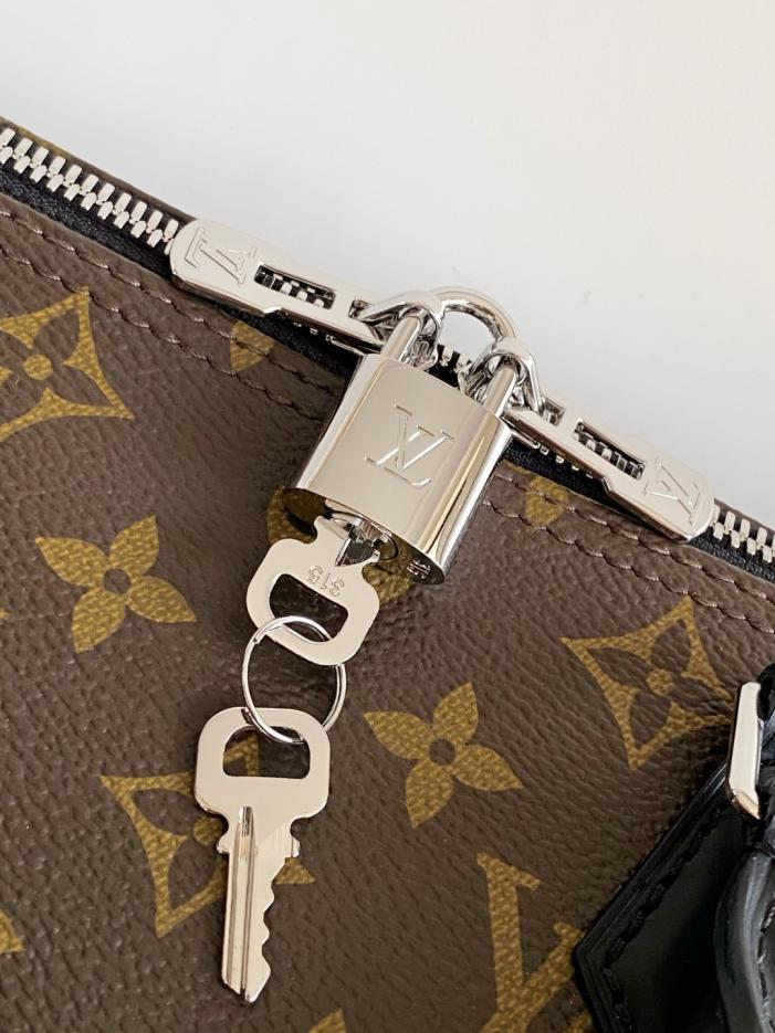 [Chip dinamico 163c, edizione originale premium migliorata] N87212 motivo struzzo, M11945 monogramma, M12243 borsa a mano nera Speedy Soft 30 Boho (OYCZ3)