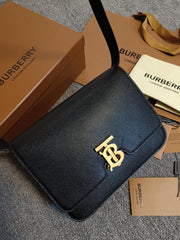 Borsa a tracolla in pelle strutturata Burberry Caviar (JEOHT)