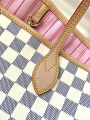 Louis Vuitton Neverfull MM in Tela Damier Azur - Rosa Ballerina