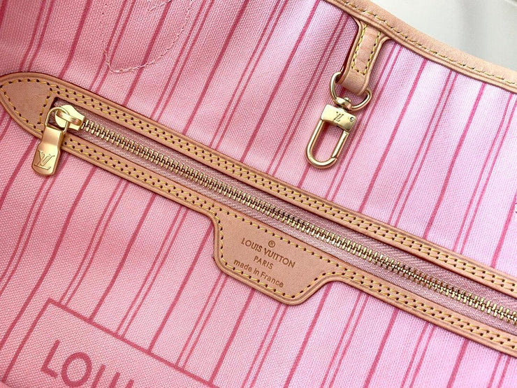 Louis Vuitton Neverfull MM in Tela Damier Azur - Rosa Ballerina