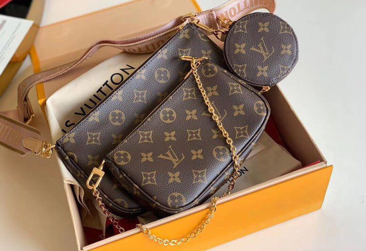 Louis Vuitton Multi Pochette Accessoires in Tela Monogram - Rosa