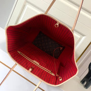 Louis Vuitton Borsa Neverfull MM in Tela Monogram - Rosso Ciliegia