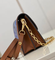 Borsa Messenger Compatta - Pelle Monogram Empreinte
