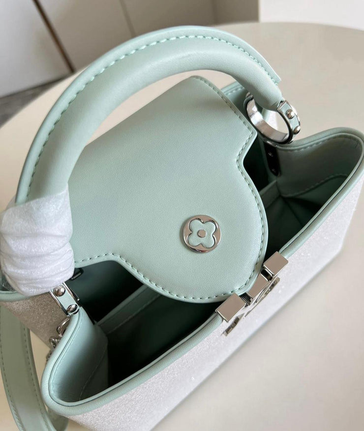 Borsa Messenger Compatta - Pelle Monogram Empreinte Perla