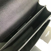 Yves Saint Laurent Kate Medium Satchel in Pelle Testurizzata Nera