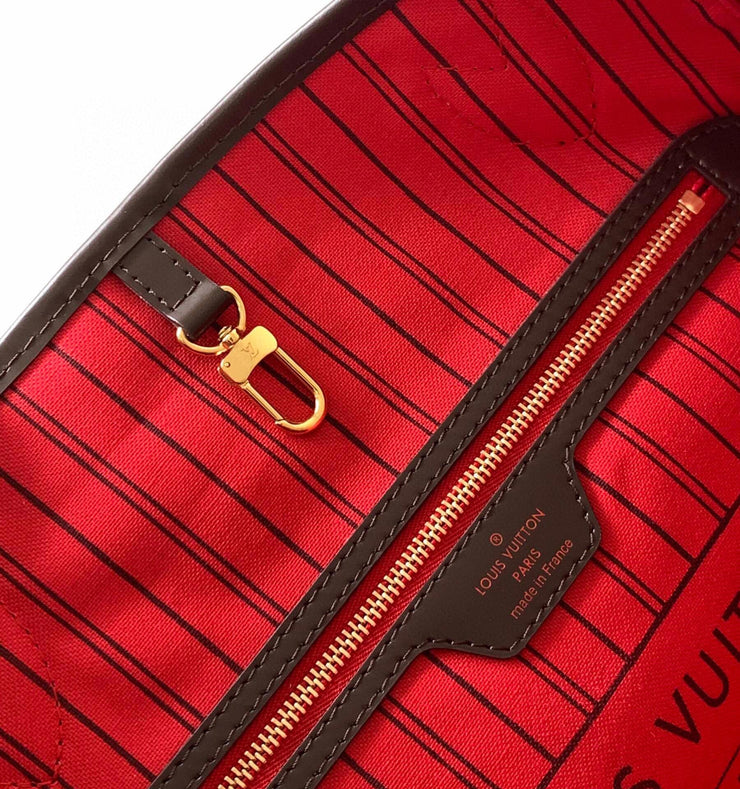 Louis Vuitton Neverfull MM in Tela Monogram - Rosso Ciliegia