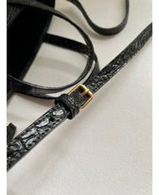 SAINT LAURENT SAINT LAURENT PARIS MINI TOY SHOPPING IN CROCODILE-EMBOSSED LEATHER